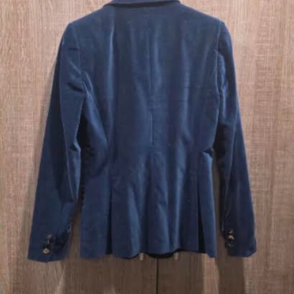 Women velour teal jacket TAHARI - Picture 2 of 2
